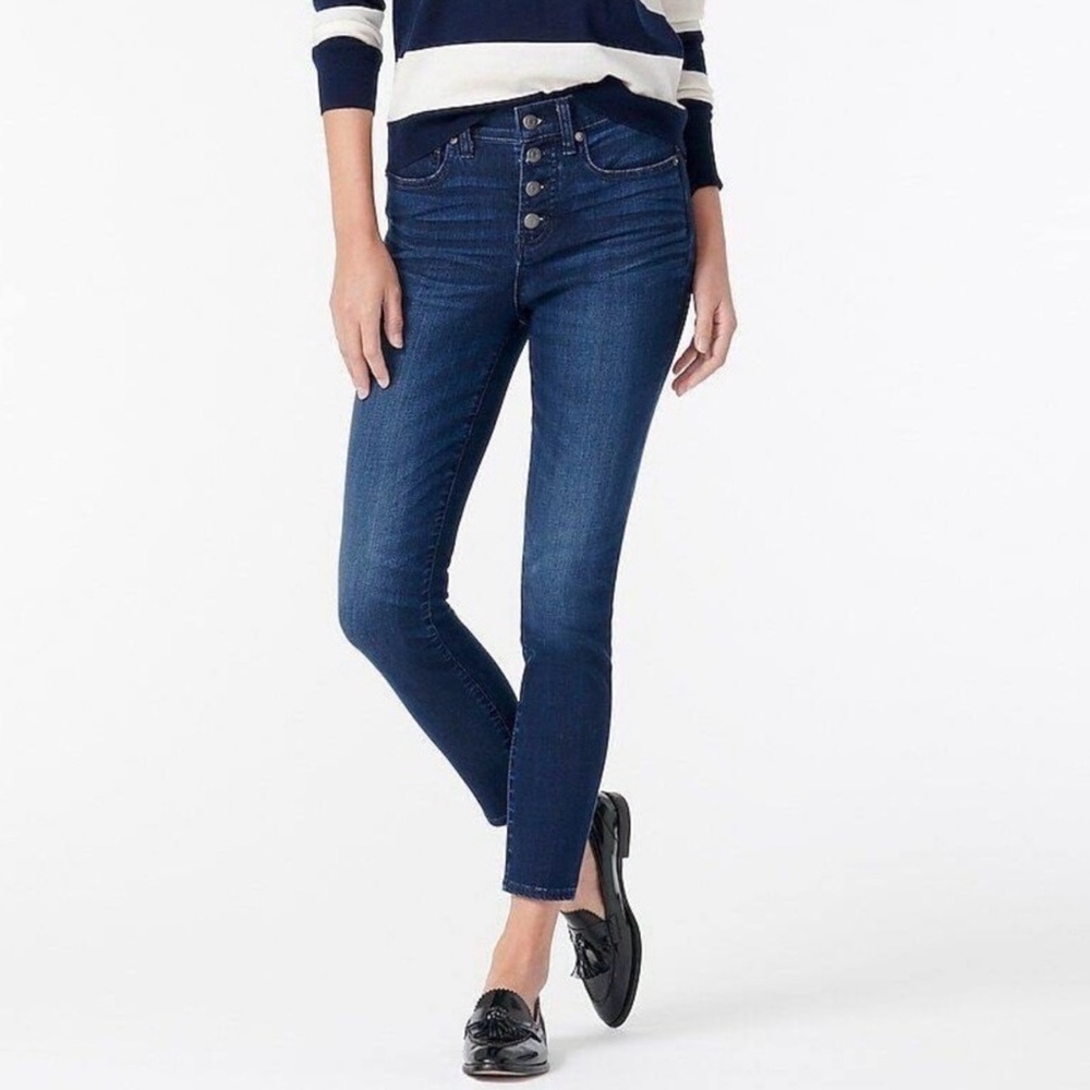 J.Crew 9" High-Rise Toothpick Jean in Sandstone Wash‎ 31 Button Fly Skinny